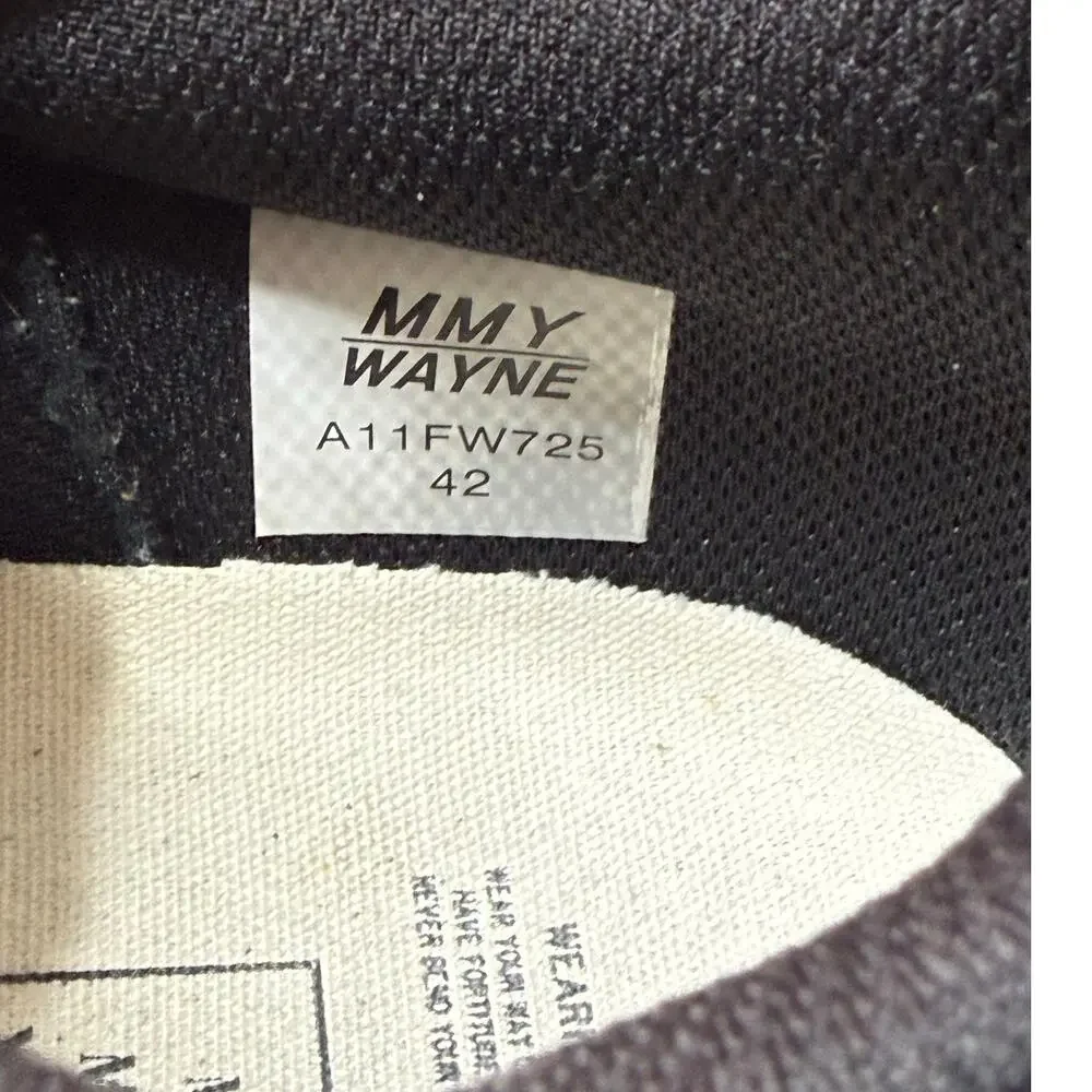 MAISON MIHARA YASUHIRO WAYNE OG SOLE LOW-TOP PAINTED LEATHER SNEAKERS sz 42